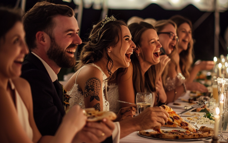 Buffet de pizzas en Boda